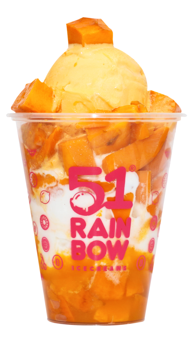 Fresh Mango Fruit Cream - 51 rainbow Icecream Falooda 