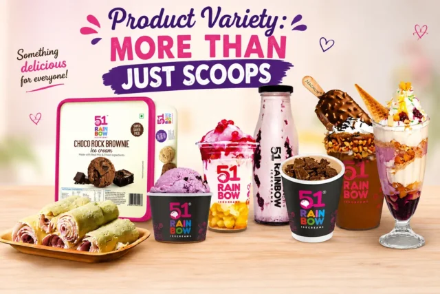 Ice cream franchise with shakes, sundaes, tubs, and desserts.